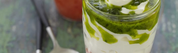 Ricetta per aperitivo in bicchierini con formaggio per aperitivo
